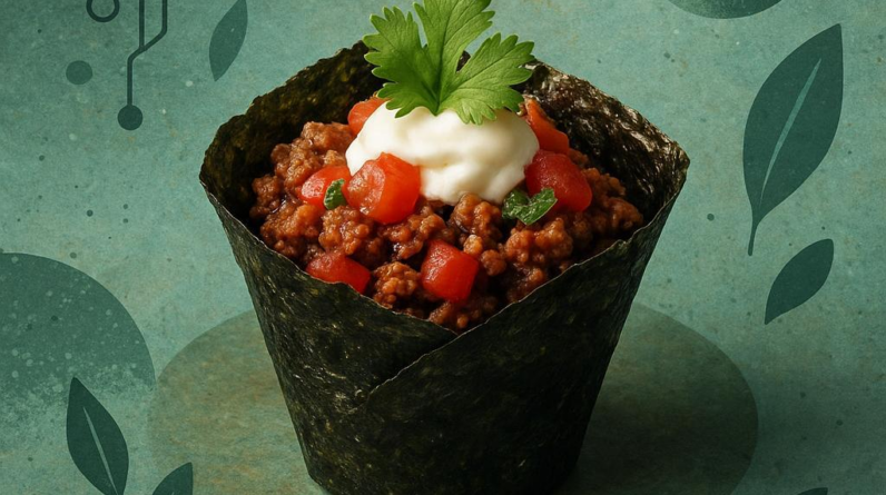 Nori-Wrapped Keto Taco Cups