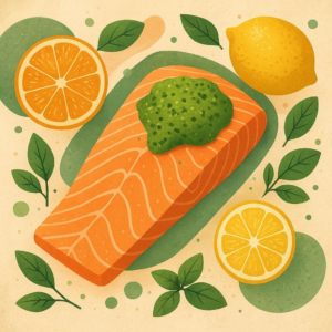 Citrus-Basil Pesto Salmon