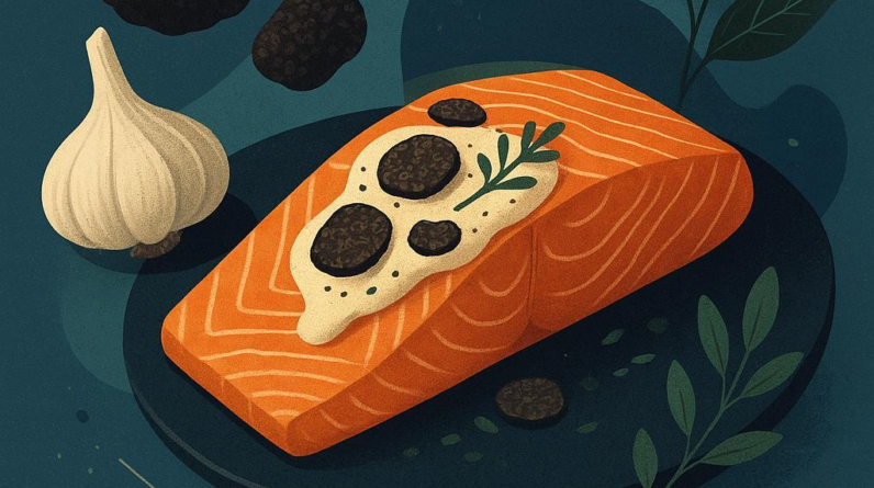 Keto Garlic Truffle Salmon