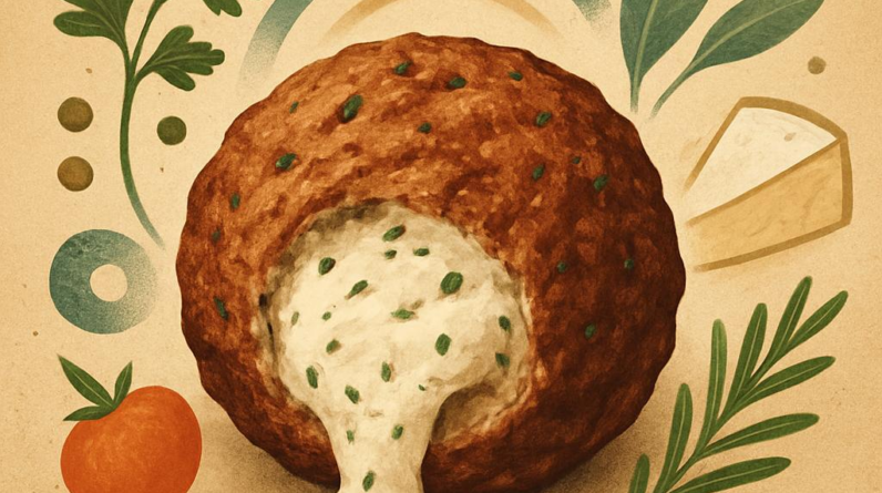 Herbed Brie Stuffed Meatballs
