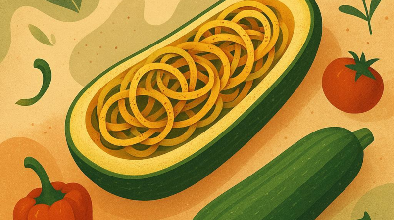 Cajun Zucchini Noodle Boats