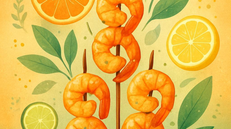 Citrus Butter Shrimp Skewers