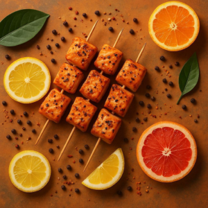 Citrus-Pepper Salmon Skewers
