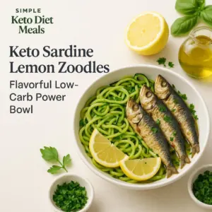 Keto Sardine Lemon Zoodles: Flavorful Low-Carb Power Bowl