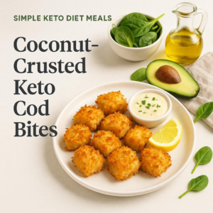 Coconut-Crusted Keto Cod Bites