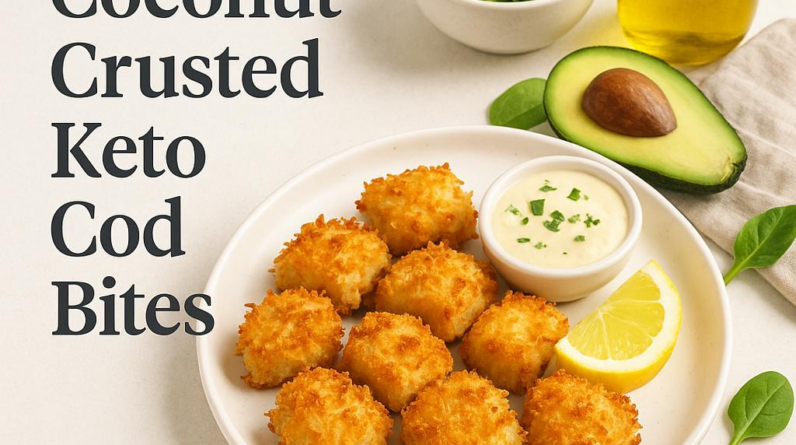 Coconut-Crusted Keto Cod Bites
