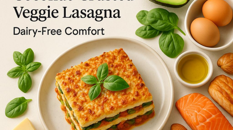 Coconut-Crusted Veggie Lasagna: Dairy-Free Comfort - 24680 77dcdd1e coconut crusted veggie lasagna dairy free comfort Coconut-Crusted Veggie Lasagna: Dairy-Free Comfort