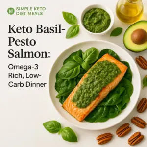 Keto Basil-Pesto Salmon: Omega-3 Rich, Low-Carb Dinner