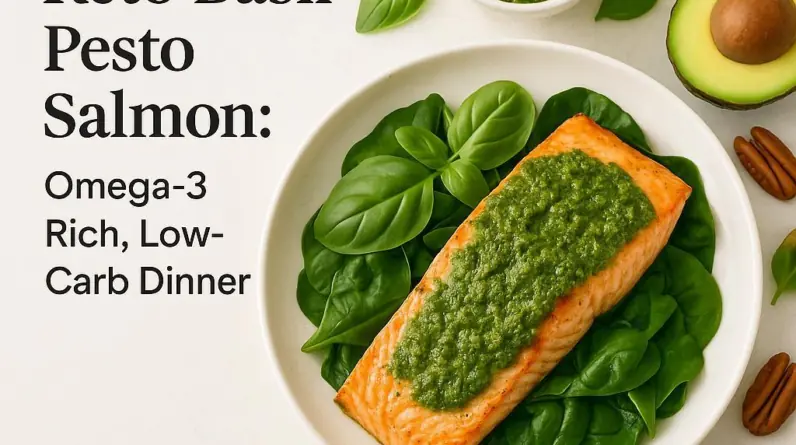 Keto Basil-Pesto Salmon: Omega-3 Rich, Low-Carb Dinner - 24709 a7c5150d keto basil pesto salmon omega 3 rich low carb dinner Keto Basil-Pesto Salmon: Omega-3 Rich, Low-Carb Dinner