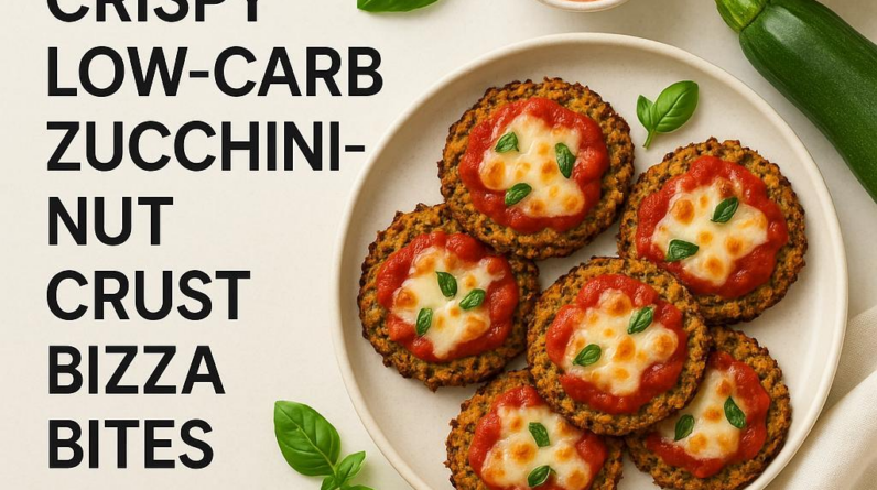 Crispy Low-Carb Zucchini-Nut Crust Pizza Bites