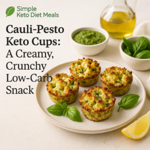 Cauli-Pesto Keto Cups: A Creamy, Crunchy Low-Carb Snack