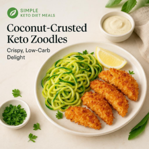 Coconut-Crusted Keto Zoodles: Crispy, Low-Carb Delight